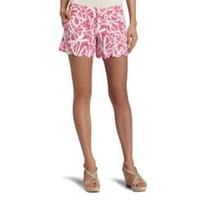 LILLY PULITZER Women Pink The Buttercup White Pink Pockets Shorts Size 0
